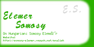 elemer somosy business card